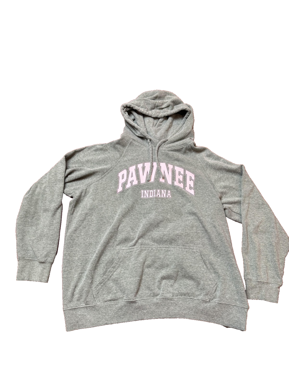 Parks and Recreation Hoodie Womens Medium Green Pawnee Indiana Graphic Pullover